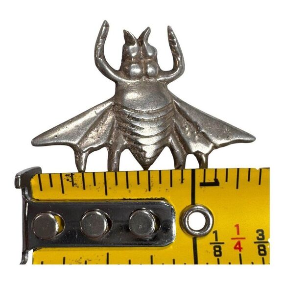 Vintage Pair Mexican Silver Bug Bee Insect Wasp Brooch Pin Set 1” Unique Design - Picture 5 of 6